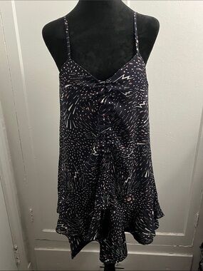 Wardrobe vintage-style black spaghetti strap mini dress